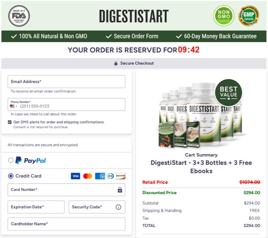 DigestiStart Checkout